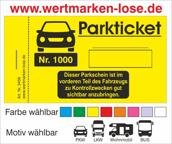 1000 Parktickets "SPEZIAL" [[Sonderdruck]]